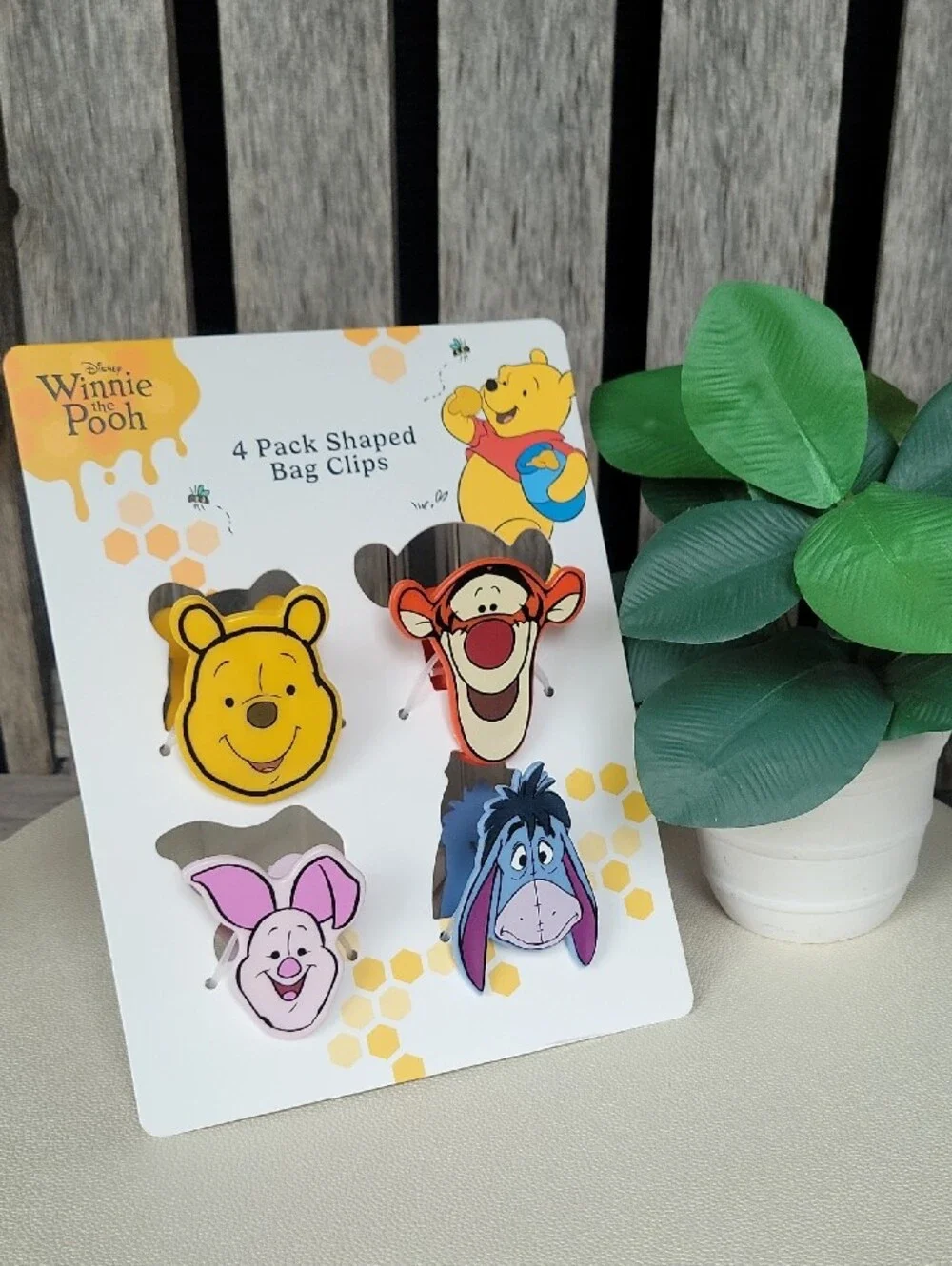 Winnie The Pooh 4-Pack Character Shaped Bag Clips - Winnie The Pooh